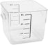 Rubbermaid Commercial Products, Space Saving Square Food Storage Container, 6 Quart, Clear, for Kitchen/Sous Vide/Meal Prep...
