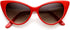 Super Cateyes Vintage Inspired Fashion Mod Chic High Pointed Cat Eye Sunglasses Glasses...