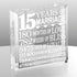KATE POSH - Fifteen (15) Years of Marriage - Our 15th Anniversary Keepsake & Paperweight...