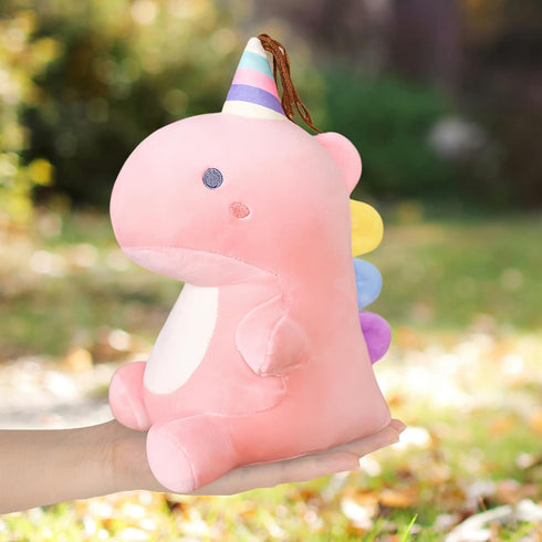 Dinosaur Stuffed Animal Plush Toys, Cute Dinosaurs with Unicorns Plush Toy Dolls, Soft Dino Plushies for Kids Plush Doll Gifts for Boys Girls (Pin...