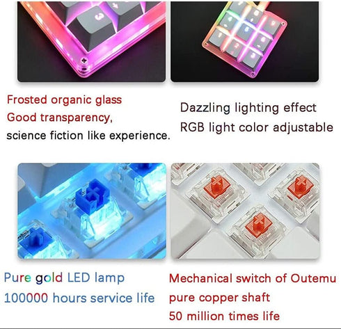 9 Keys 24 Macro RGB Backlight Programmable Setting Keypad Mechanical Keyboard OSU Single Handed Keyboard Electric Contest Game PC Laptop MAC Win G...