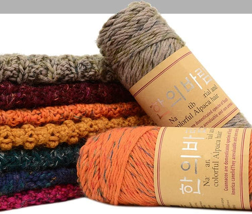 3 Balls Thick Warm Alpaca Wool Mink Cashmere Knitting Yarn for Crocheting Hand-Woven 300g (Light Gray)...