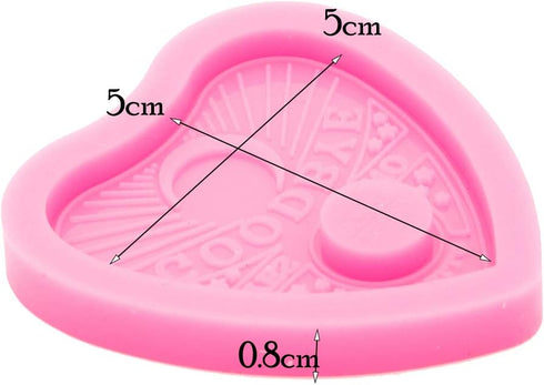 Super Glossy Heart Shape Silicone Molds - Badge Reel & Keychain Molds...