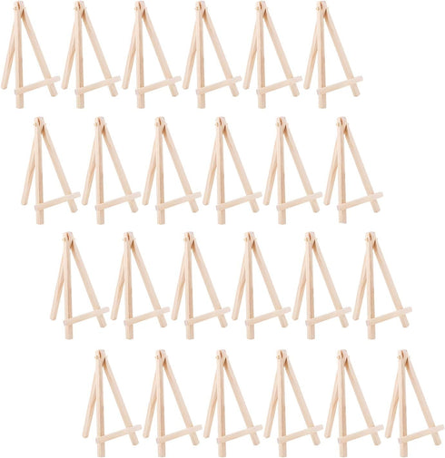 Tosnail 24 Pack 6" Small Art Easel Stand Tabletop Mini Wooden Display Stand Photo Holder Display Stand for Artist, Students, Adults, Kids Painting...