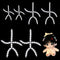 PH PandaHall 6pcs Body Joint Skeleton 3 Sizes Figure Movable Skeleton Plastic Joint Jeton Ball Socket Teddy Bear Connectors Soft Making Limbs and ...