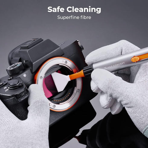 K&F Concept Lens Cleaning Pen for Full-Frame CMOS & CCD Sensors, Lens Cleaner Pen with 6* Full Frame Sensor Cleaning Rods for DSLR & Mirrorless Di...