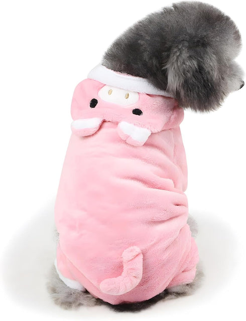 NACOCO Dog 2019 Pig Costume Small and Medium Pet New Year Hoodie Cat Halloween Chriasmtas Party Warm Coat(M)...
