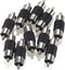 RCA Male to Male Coupler 10-Pack, Dual Male Connector RCA M-M Adapter Nickel Plated...