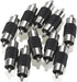 RCA Male to Male Coupler 10-Pack, Dual Male Connector RCA M-M Adapter Nickel Plated...