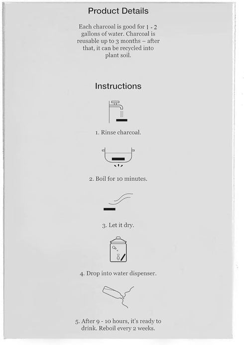 Binchotan Charcoal from Kishu, Japan - Water Purifying Sticks for Great-Tasting Water, 2 Sticks - Each Stick Filters 1-2 Gallons of Water...