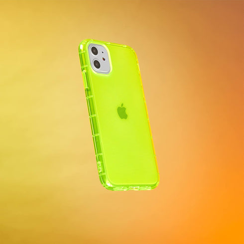 SteepLab Neon Highlighter Case for iPhone, The Grippy Jelly Case w/Protective Air Pockets (Conspicuous Neon Yellow, iPhone 11)...