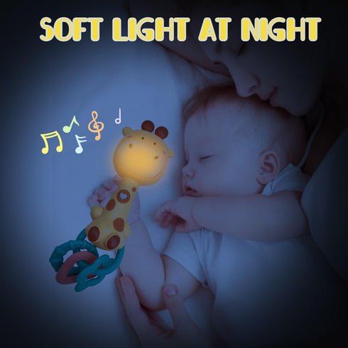 Baby Music Rattles Toy 6-12 Months, baby teething toys with music and light, Toddler Learning Toys with Music and Light Newborn Toys Infant Baby B...