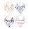 Copper Pearl 4 Pack Soft Cotton Baby Bibs for Drooling and Teething, Absorbent Drool Bibs for Baby Girl and Boy, Adjustable to Fit Newborns to Tod...