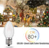 Christmas Village Replacement Light Bulbs C7 Edison LED Mini Night Light Bulbs 0.5W Equivalent to 5 Watt Incandescent - E12 Candelabra Base 2700K ...