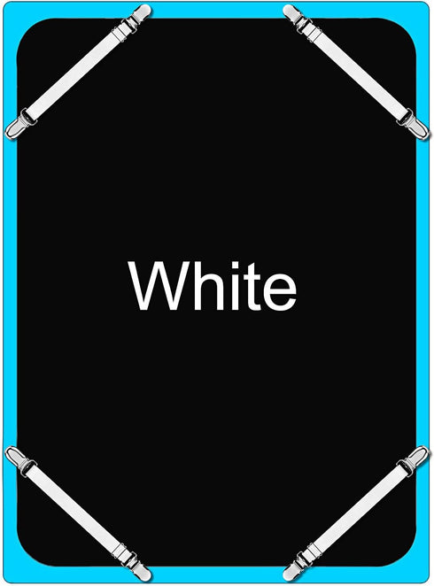 Boao 12 Pcs Bed Sheet Clips Straps Sheet Corner Straps Holder Adjustable Mattress Clips, Elastic Bed Sheet Grippers Straps Suspender Fasteners Hol...