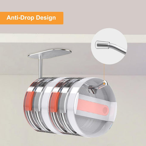 Tumbler Lid Organizer,Space Saving Tumbler Lid Hook for Yeti Tumbler,Stainless Steel Tumbler Lid Holder,Self-Adhesive or Drilling Tumbler Lid Hook...