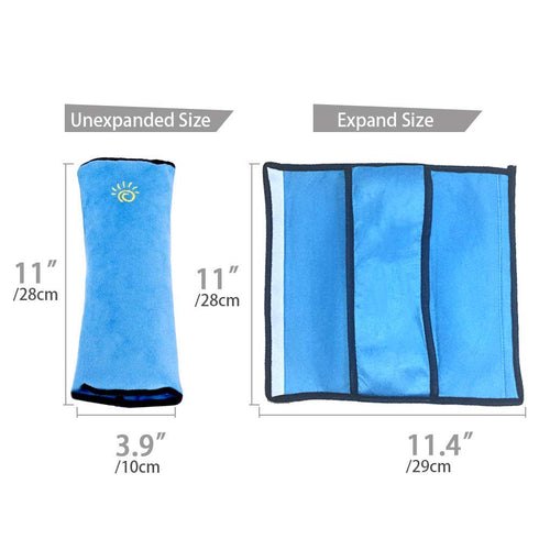 2PC Blue Seat Belt Pillow for Kids, Baby Seatbelt Pillow, Carseat Pillow Protector for Toddler Travel, Kids Travel Seat Belt Pillow, Seatbelt Stra...
