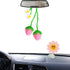 Car Mirror Hanging Accessories,2 Pcs Crochet Strawberry Car Accessories Cute Rearview Mirror Accessories Hanging Car Accessories Car Ornament...