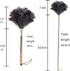 Aldwin Ostrich Feather Duster with Extension Pole Up to 43 inch, Genuine Fluffy Natural Reusable Handheld Feather Dusters for Cleaning Supplies, W...