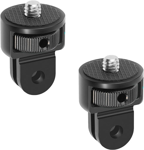 2PC Camera Tripod Mount for Gopro Adapter, 360° Adjustment 1/4-20 Screw Conversion Adapter for GoPro Hero10, Insta360 ONE X3, X2, Go 2 3, Xiaomi Y...