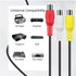 TNP 3 RCA Extender Extension Cable (6 Feet) - 3RCA Male to Female Red White Yellow Cable - Audio Video Composite Cable Adapter Cord Wire Coupler J...