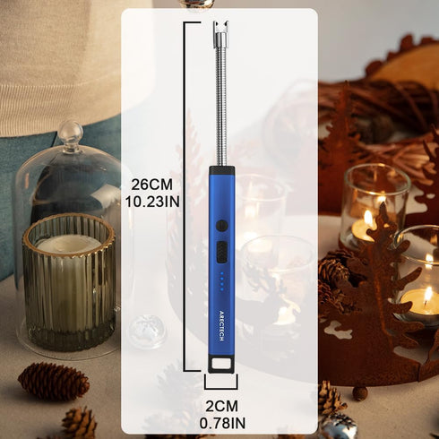 ARECTECH Lighter Candle Lighter Electric Lighter Rechargeable USB Arc Lighters for Candle Camping Fireworks Christmas Birthday Gifts with LED Ligh...