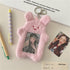 White Photocard Holder, Cartoon Plush Photocard Holder Outdoor Girl Korean Style ID Card Cover Protective Case Card Sleeve Student Rabbit Identifi...