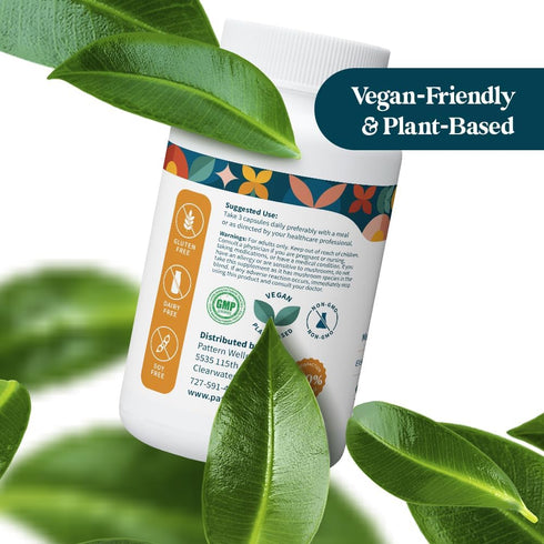 Pattern Wellness Lion's Mane Supplement - Brain Health SuperFood Mushroom - Cognitive & Cell Support - 3rd Party Lab Tested - 90 Vegan Capsules...