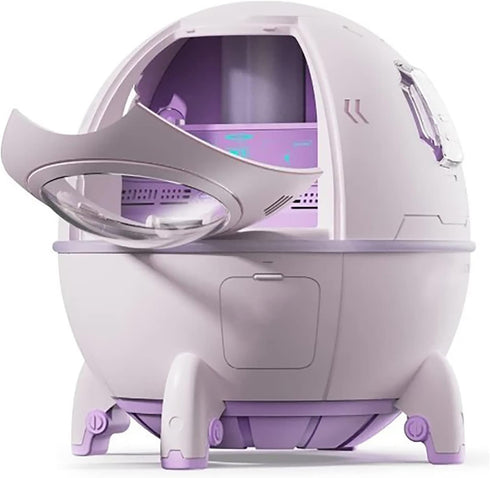 Cool Mist Humidifiers, Mini USB Humidifier, Cute Spaceship Shaped Humidifier Portable Household Ambient Light Humidifier US Plug 110V Purple...
