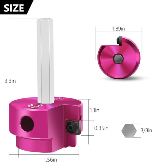 PVC Fitting Saver 1-½-Inch Head, PVC Pipe Reamer, PVC Socket Saver with 3/8-Inch Hex Shaft, PVC Reamer Plastic Pipe Fitting Reamer for Plumbing Sc...