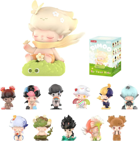 POP MART DIMOO by Your Side Series Figures, DIMOO Blind Box Figures, Random Design Action Figures Collectible Toys Home Decorations, Holiday Birth...