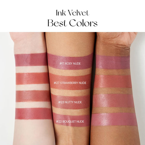 Peripera Ink the Velvet Lip Tint, High Pigment Color, Longwear, Weightless, Not Animal Tested, Gluten-Free, Paraben-Free (027 STRAWBERRY NUDE)...
