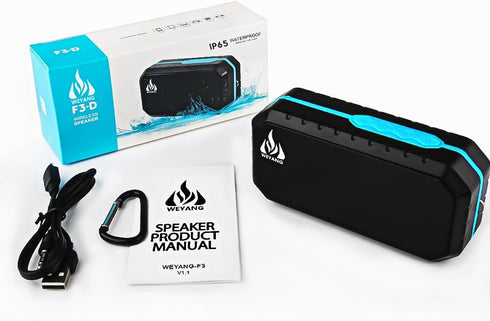 Portable Bluetooth Speaker,IP65 Waterproof Wireless Speaker,Wireless Outdoor Bluetooth Speakers,Bluetooth 5.0,Built in micSupport Micro SD/TF Card...