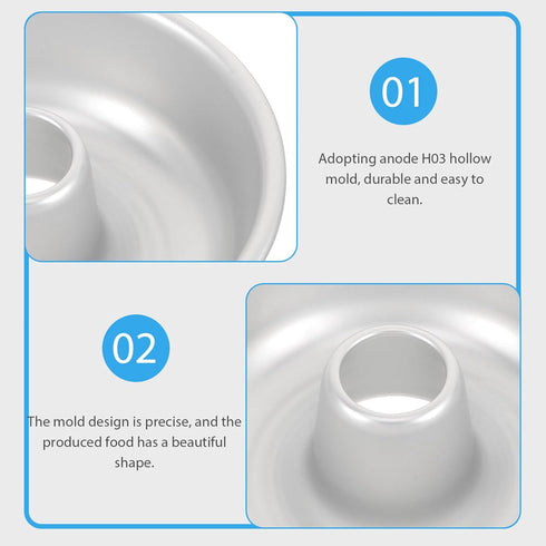 ifundom cheesecake pan bakeware pan round chimney pudding cake pan tubular non-stick baking pan for cake grinding wheel dessert food tube Metal ca...