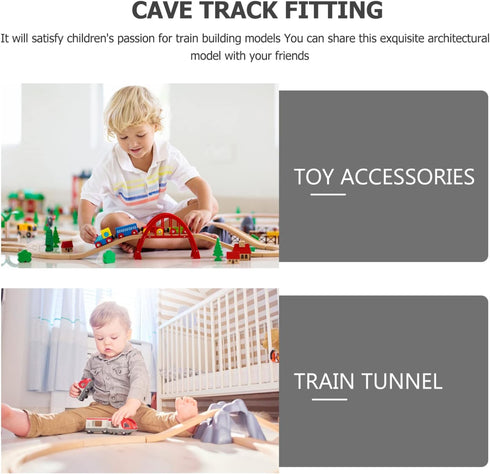jojofuny Train Tunnel Toy Artificial Rockery Tunnel Train Track Mini Railway Train Cave Tunnels Model Scenery Rockery Tunnel Train Accessories...