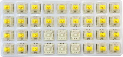 DRAOZA Gateron Milky Yellow Pro,5 Pin Switches pre lubed for MX Mechanical Gaming Keyboard?36pcs Milky Yellow?...
