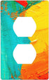 Abstract Oil Painting Single Duplex Outlet Light Switch Plate Cover Decor Wall Plate Cover For Home Bedroom Kitchen Decorative 4.5 * 2.76 Inches S...