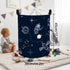 Clastyle 45L Spaceships Rocket Astronaut Nursery Hamper Outer Space Planet Clothes Toys Storage Basket with Drawstring...