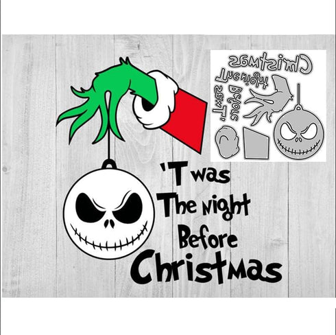 Christmas Eve Metal Die Cuts, Night Before Christmas Metal Cutting Dies Cut Stencils Card Paper Craft DIY Template Metal Cutting Dies Album Emboss...