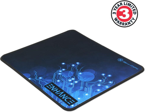 ENHANCE Small Gaming Mouse Pad (12.6 x 10.6) - Small Mouse Mat, Anti-Fray Stitching, Non-Slip Rubber Base, Precision Tracking for Mousepad with Sm...