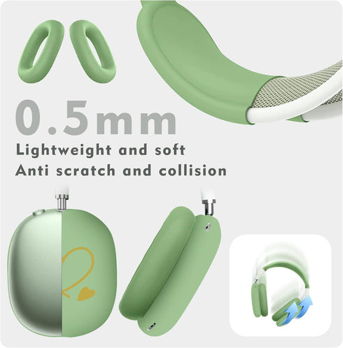 for AirPods Max case Cover,Anti-Scratch Ear Pad Case Cover/Ear Cups Cover/Headband Cover for AirPods Max, Accessories Soft Silicone Skin Protector...