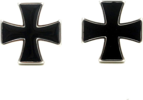 Knights Templar Black Cross Pair of Cufflinks & Tie Bar Clip...