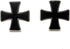 Knights Templar Black Cross Pair of Cufflinks & Tie Bar Clip...