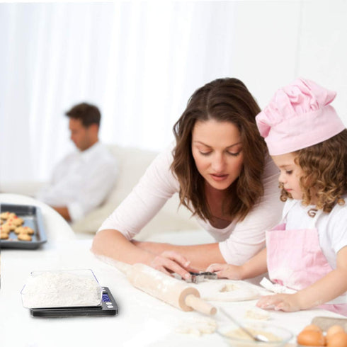 Fuzion Digital Kitchen Scale 3000g/ 0.1g, Pocket Food Scale 6 Units Conversion, Gram Scale with 2 Trays, LCD, Tare Function, Reptile Scale, Herb S...