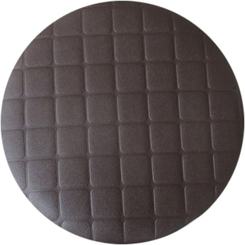 Levoberg Round Stool Cushion Faux Leather Barstool Chair Cover with Elastic 13.77inch Brown Lattice...
