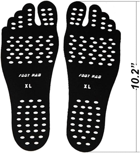 Beach Foot Pads Barefoot Adhesive Invisible Shoes Stick on Foot Pad Stickers Stick on Soles Anti-Slip Waterproof Silicone Unisex Footing Pad for S...