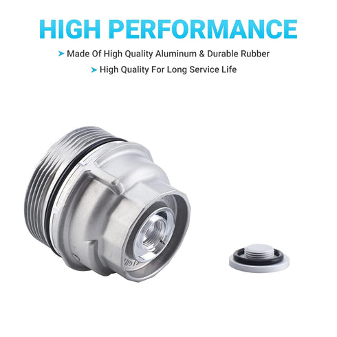 Oil Filter Housing Cap Assembly 15620-31060 with Oil Plug Fit for Toyota 2005-2019 Tundra RAV4 4Runner Camry Highlander Tacoma Avalon Sienna Venza...