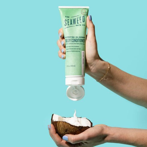 The Seaweed Bath Co. Hydrating In-Shower Body Conditioner, 8 Ounce, Coconut Water Scent, With Natural Bladderwrack Seaweed, Vegan, Paraben Free...