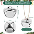 100 Pcs Jingle Bells Bulk, 1 Inch Craft Bells for DIY Christmas Home Decoration (Silver)...