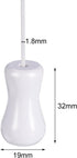 Hestya 1.8 mm White Braided Lift Shade Cord 55 Yards/roll with 4 Pieces Wood Pendant for Aluminum Blind Shade, Gardening Plant and Crafts (White)...
